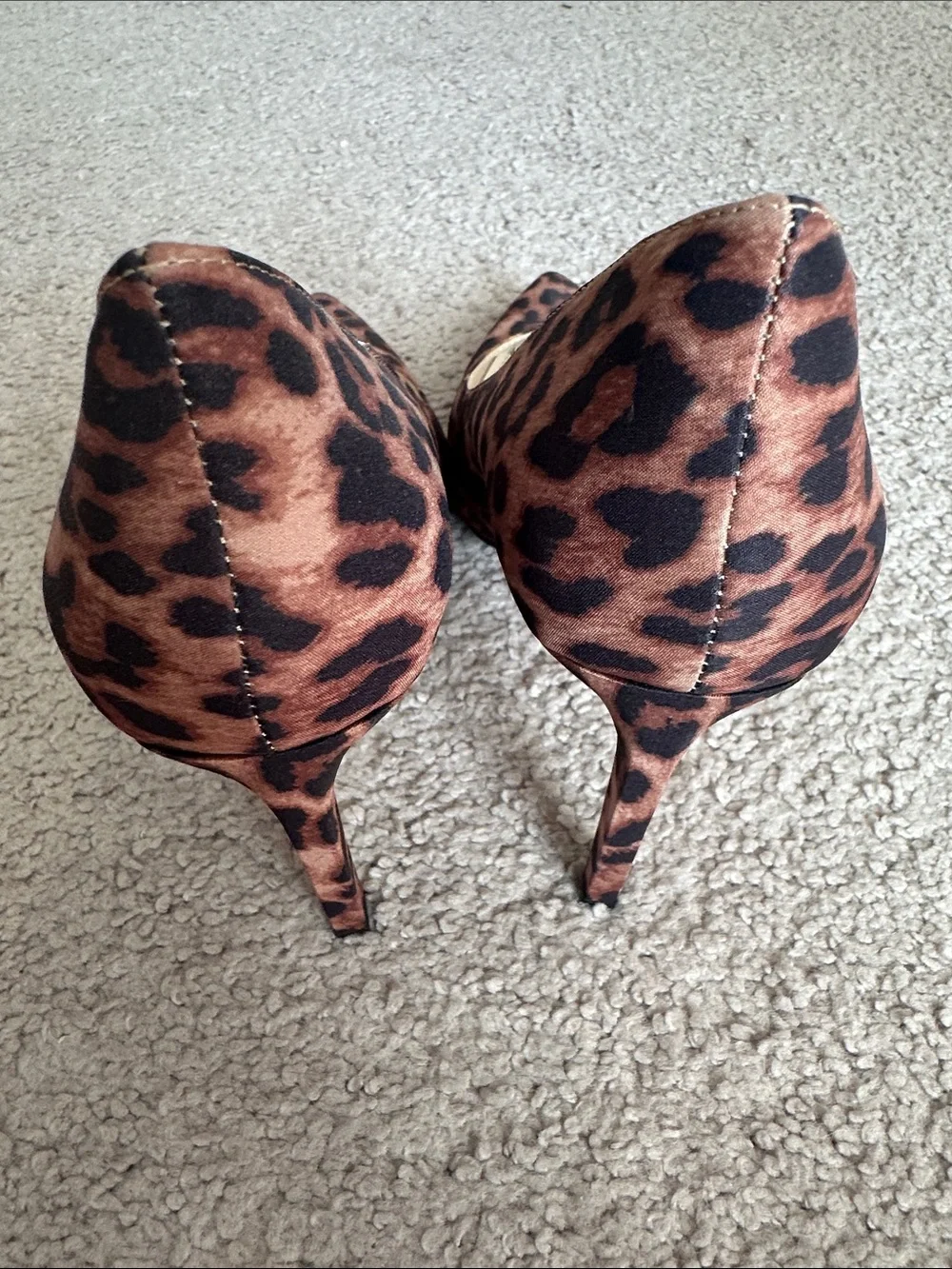 Nine West Leopard-Print Pointed Toe Pumps - Brown and Black- Size 8